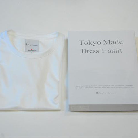 Re made in tokyo japan　DRESS T-SHIRT SHORT SLEEVE（WHITE）