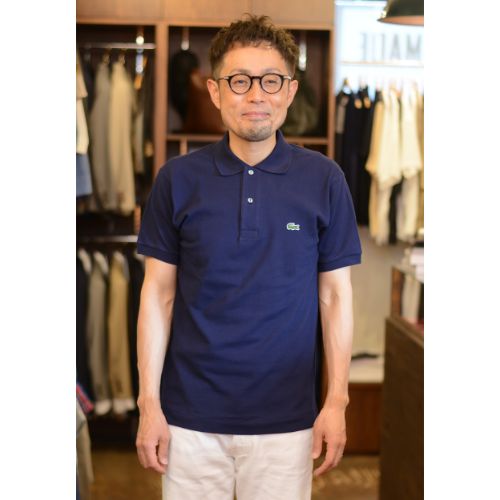 FRANCE LACOSTE ポロシャツ (L1212) ネイビー/breu marine-166