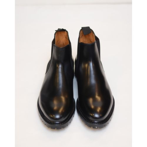 Jalan Sriwijaya/99009/CALF/BLACK/LEATHER SOLE/丈長サイドゴアブーツ ...