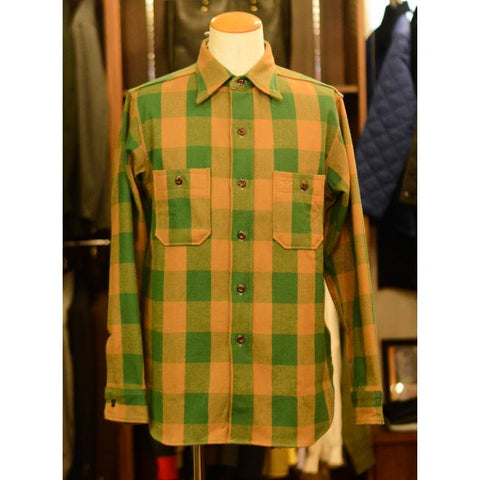 WAREHOUSE & CO.　Lot 3104 FLANNEL SHIRTS　A柄　NON WASH