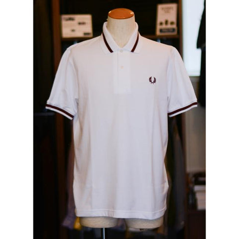 FRED PERRY　SINGLE TIPPED FRED PERRY SHIRT（M2）　col.WHITE/MARO