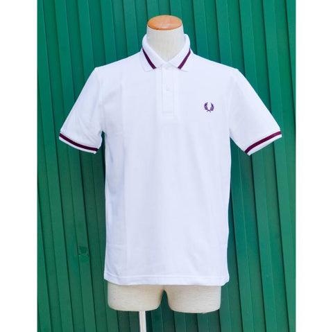 FRED PERRY　SINGLE TIPPED FRED PERRY SHIRT（M2）　col.WHITE/MARO