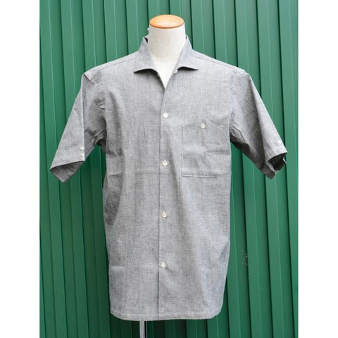 WAREHOUSE & CO. Lot 3091 S/S オープンカラーシャツ　col.スミクロシャンブレー