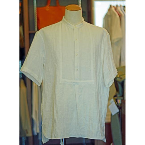 Le Sans Pareil　LINEN BAND COLLAR BOSOM SHORTSLEEVE SHIRT （LSP-11U-241043）