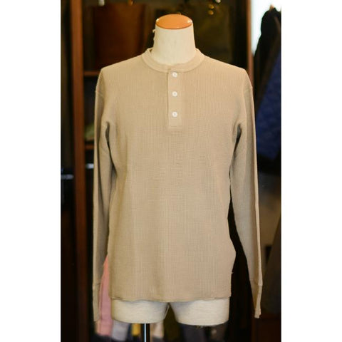 HEALTHKNIT　サーマルキングワッフル　【ピグメント染め】　ヘンリーネック長袖　（52020）