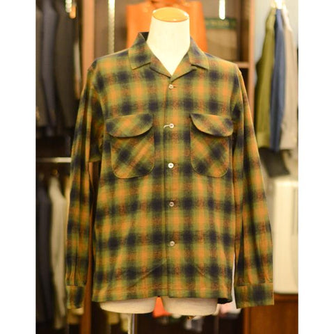 FOB　FACTORY　NEL OPENCOLLAR SHIRT　（F3505）