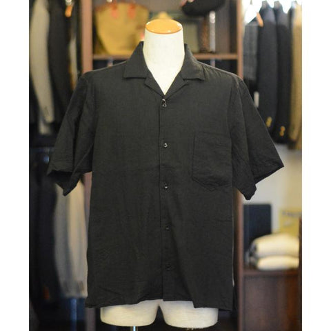 MANUAL ALPHABET　ORGANIC GAUZE OPEN COLLAR S/S SHT（MA-S-769）