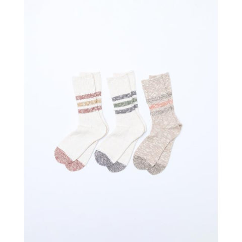 NAVY ROOTS　ローゲージスラブボーダーソックス（NR-SC25-02-4）