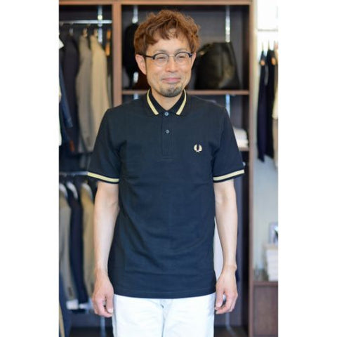 SINGLE TIPPED FRED PERRY SHIRT (M2)Black