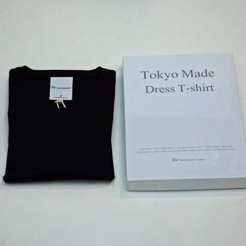 Re made in tokyo japan　DRESS T-SHIRT SHORT SLEEVE（BLACK）
